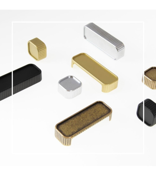 WEGA designer patinated brass furniture handle