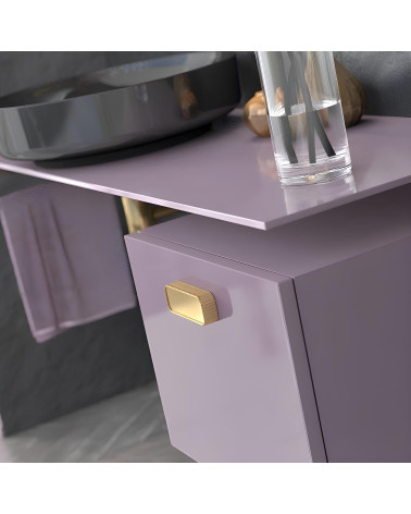 WEGA polished gold furniture handle designer handle fitted on a drawer