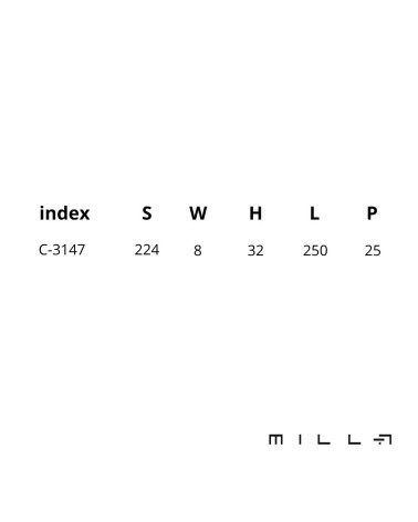 LEFT FIELD furniture handle with dimensions