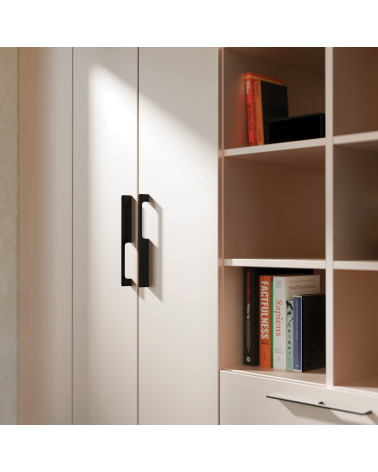LEFT FIELD matt black furniture handle design handle
