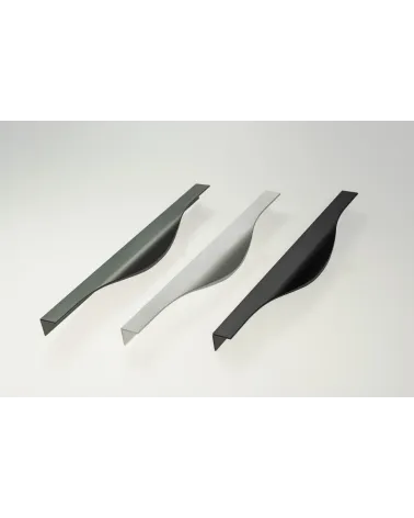 LEXA furniture handle design handles aligned on a grey surface
