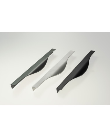 LEXA furniture handle design handles aligned on a grey surface