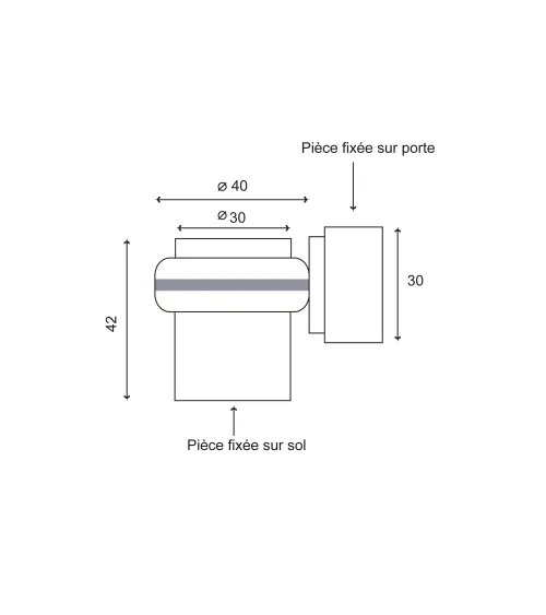 Spring magnetic door stop AL3042 EUROWALE
