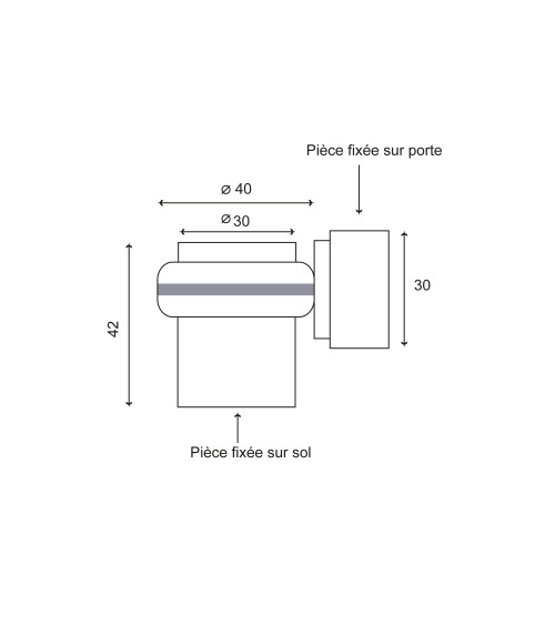 Spring magnetic door stop AL3042 EUROWALE