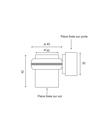 Drawing Spring magnetic door stop AL3042 EUROWALE