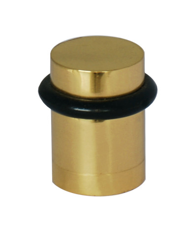 Screw-on brass door stop