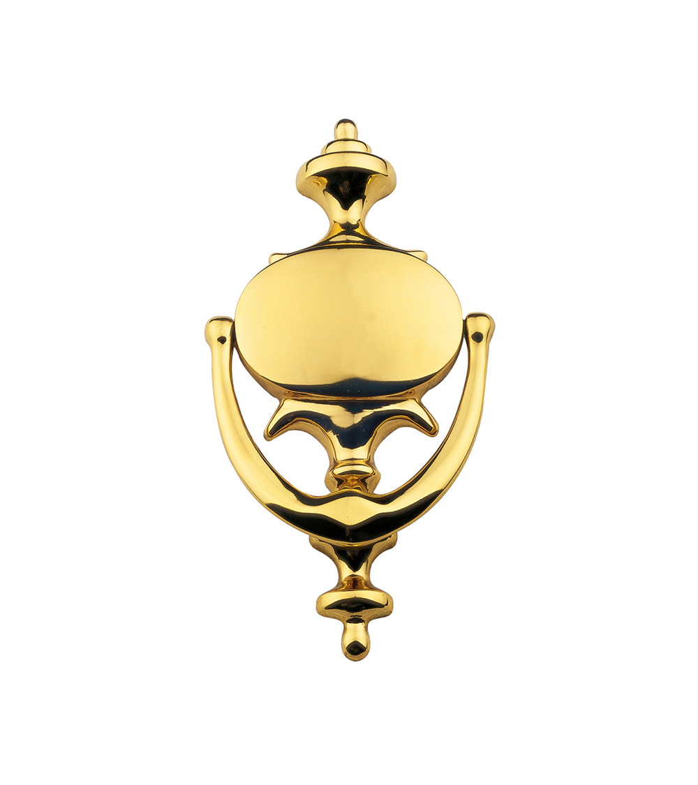 VICTORIAN A door knocker in polished varnished brass EUROWALE