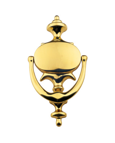 VICTORIAN A door knocker in polished varnished brass EUROWALE