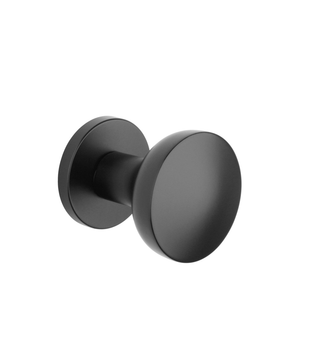 Black MESA Round mobile door knob - designer handle