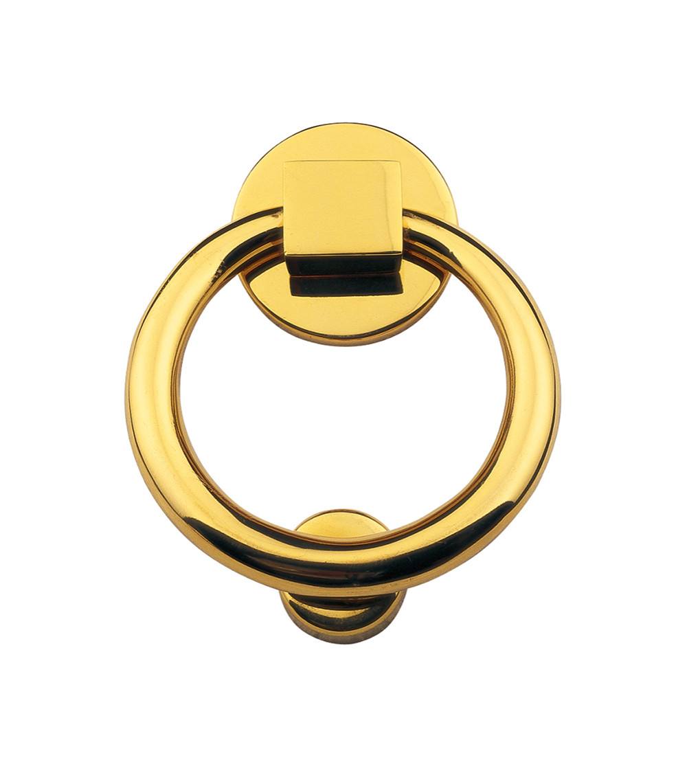 Ring Knocker Polished varnished brass EUROWALE