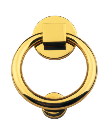 Ring Knocker Polished varnished brass EUROWALE