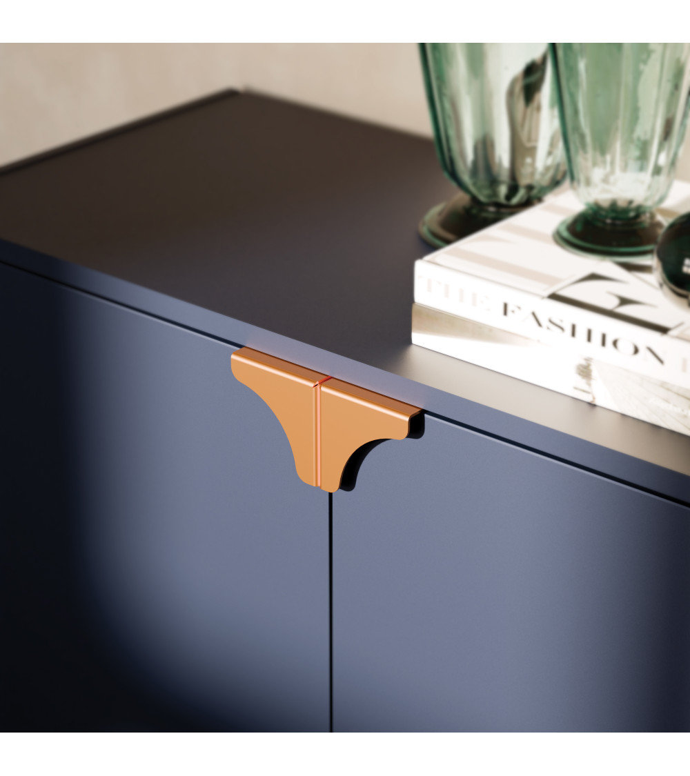 Copper coloured furniture handle BORSA designer handle