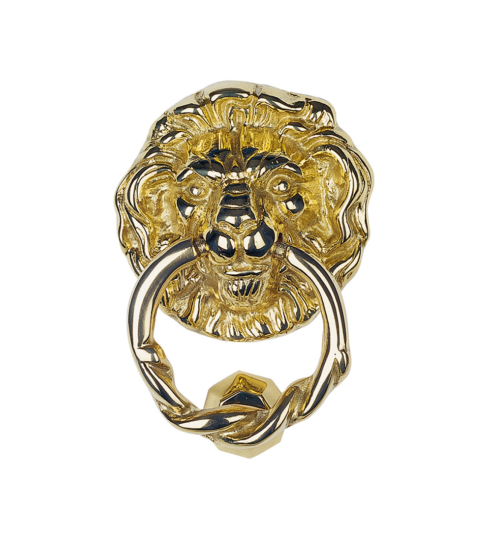 LION door knocker in titanium PVD brass EUROWALE