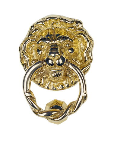 LION door knocker in titanium PVD brass EUROWALE