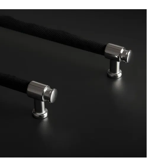 Black anodised/chrome gloss furniture handle GALIUM designer handle