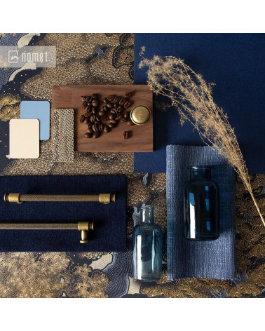GALIUM patinated brass furniture handle design handle highlighted with decorative materials