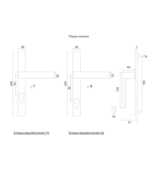Bloom 70mm centres narrow backplate 24 Black EUROWALE