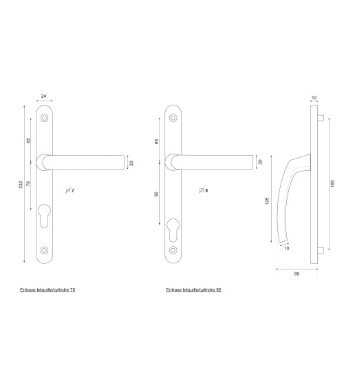 Posy white 70mm centres narrow backplate 24
