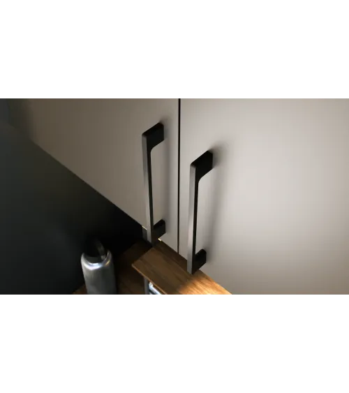 TECHNO design furniture handle in matt black
