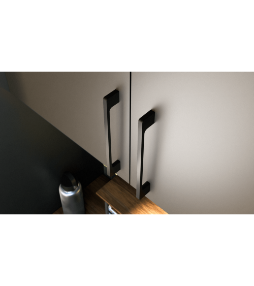 TECHNO design furniture handle in matt black