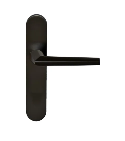 Loo Handle in Black on Blank Plate