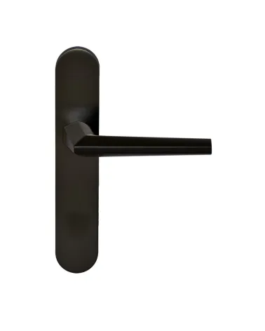 Loo Handle in Black on Blank Plate
