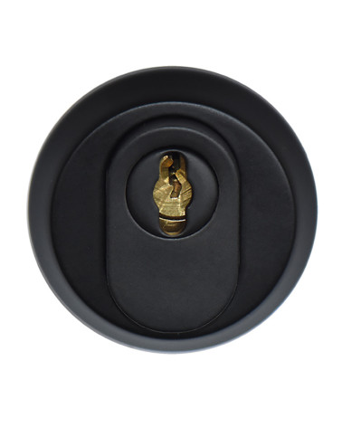 Round Black Stainless Steel Security Rose EUROWALE