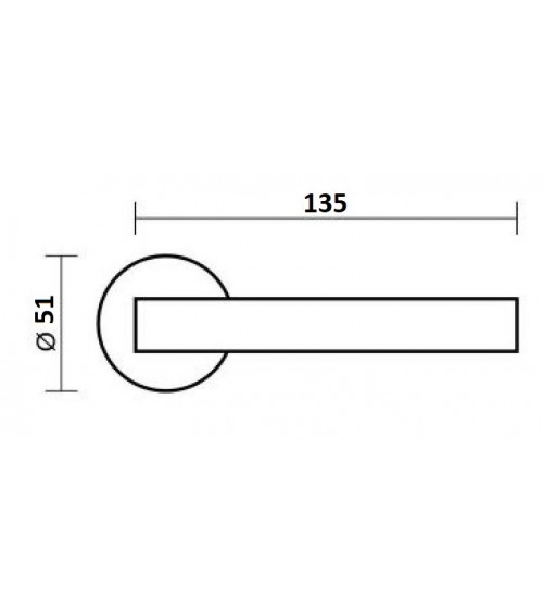 Black GIULIA Line door handle designer handle
