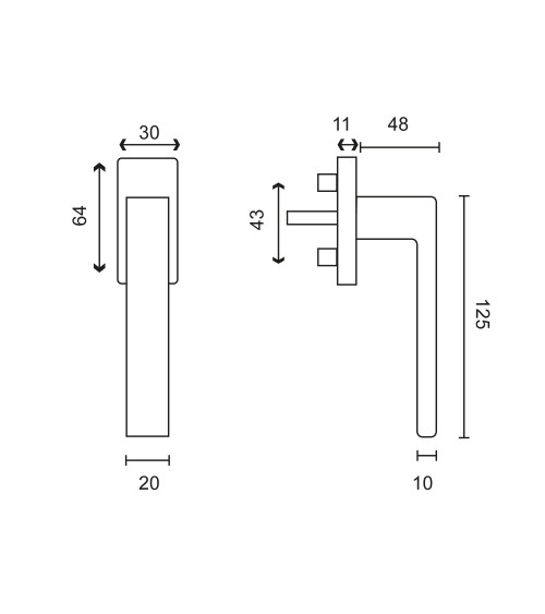 Majestea Stainless Steel Window Handle EUROWALE