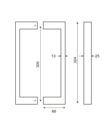 Drawing Yquem Satin Gold PVD pull handle EUROWALE
