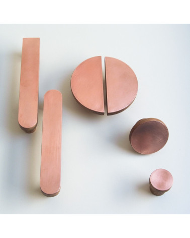 COPPER wooden and copper coat hook