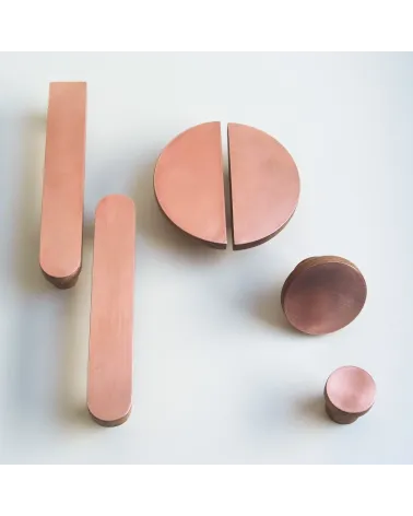 COPPER wooden and copper coat hook
