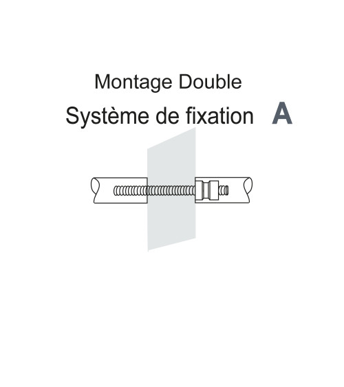 EUROWALE double stainless steel T-shaped rectangular offset pull handle
