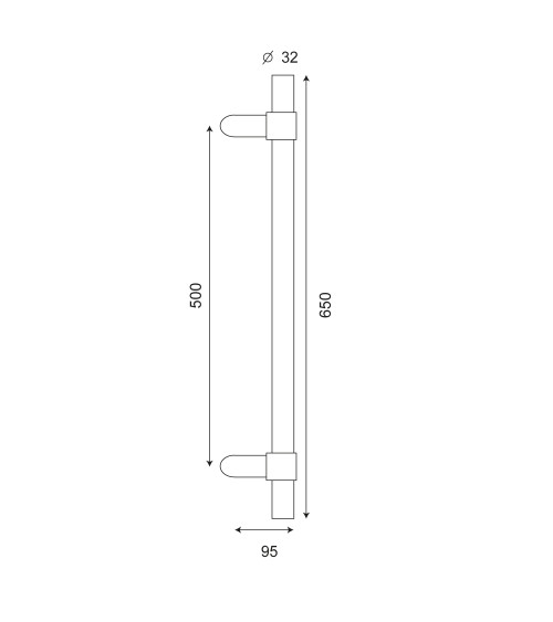 EUROWALE single offset ring pull handle