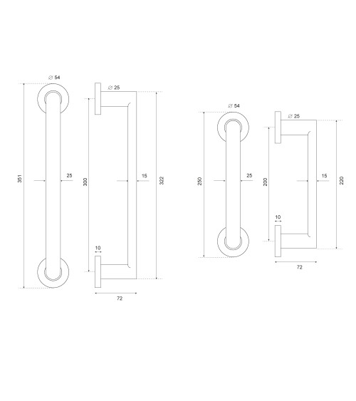 BASTIDE Pull Handle round rosettes EUROWALE