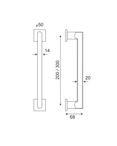 Drawing New Pyla Pull Handle Square Rosettes EUROWALE