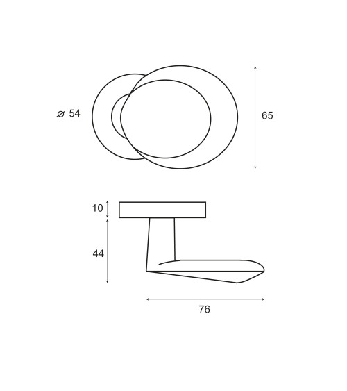 Amande landing handle in stainless steel EUROWALE