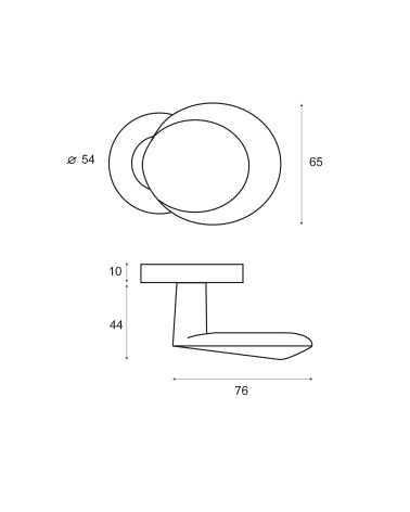 Drawing Amande landing handle in stainless steel EUROWALE