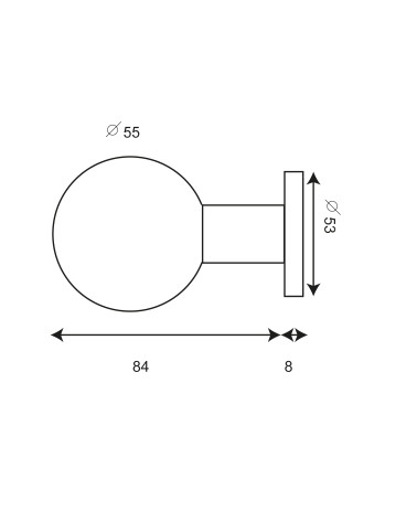 Drawing Ball landing knob