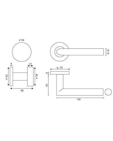 Drawing Cylinder-Altesse button landing set with rose EUROWALE