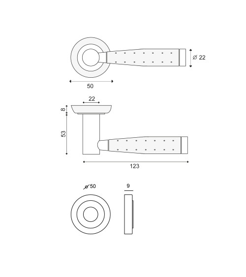 Door handle Biarritz EUROWALE