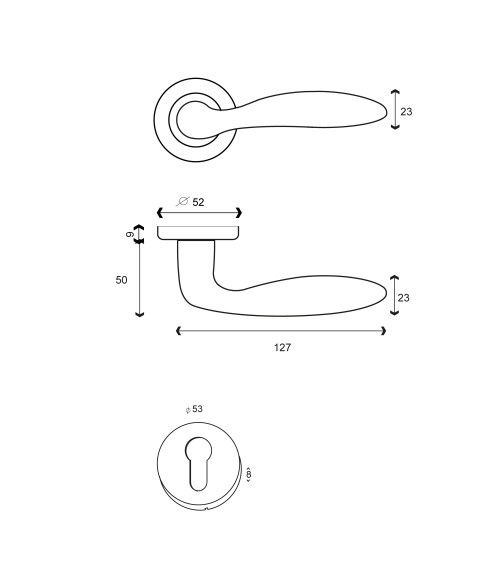 Door handle Harmonie EUROWALE