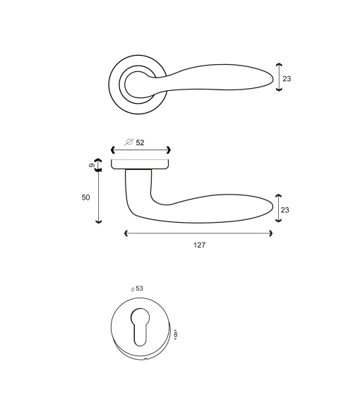 Door handle Harmonie EUROWALE