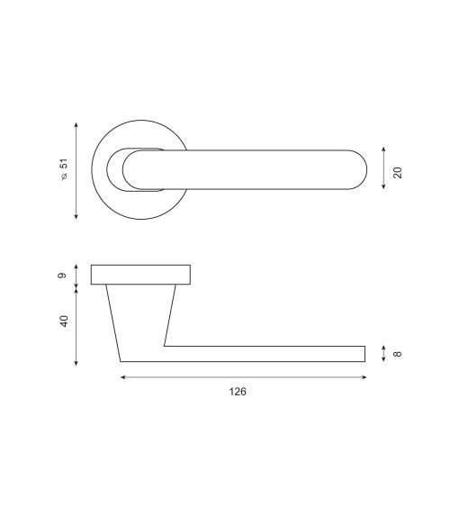 Black Sol door handle EUROWALE