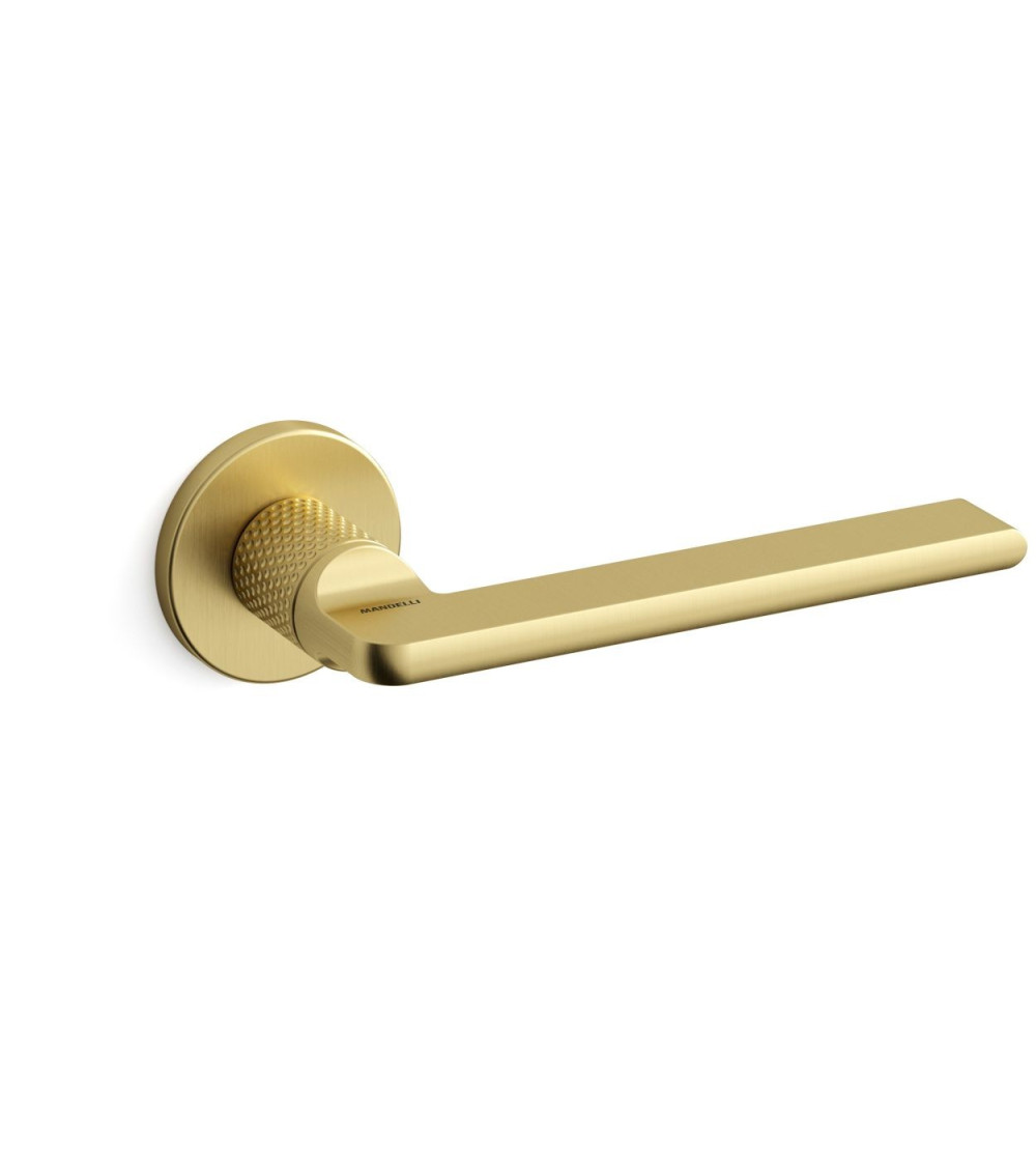 Mandelli Grint matt gold door handle designer handle