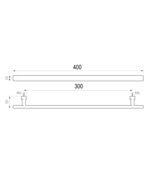 Robust bronze furniture handle PMEL - designer handle