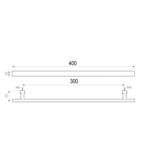 Robust bronze furniture handle PMEL - designer handle