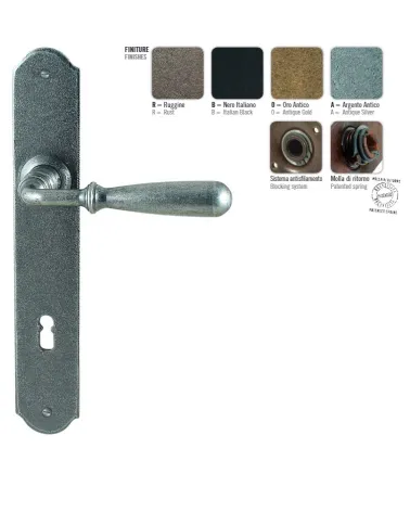 FON antique silver door handle