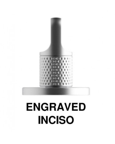 Mandelli Grint door handle designer handle engraved