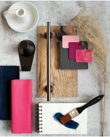 ROG designer furniture handle displayed with decorative materials